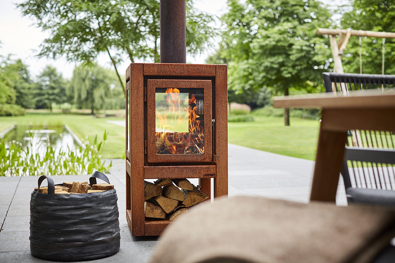 RB73 Terrassenkamin Quaruba XXL mobile