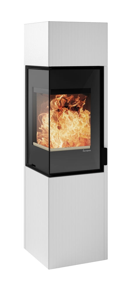 Nordpeis Kaminofen Quadro Colorado White Exclusiv High 