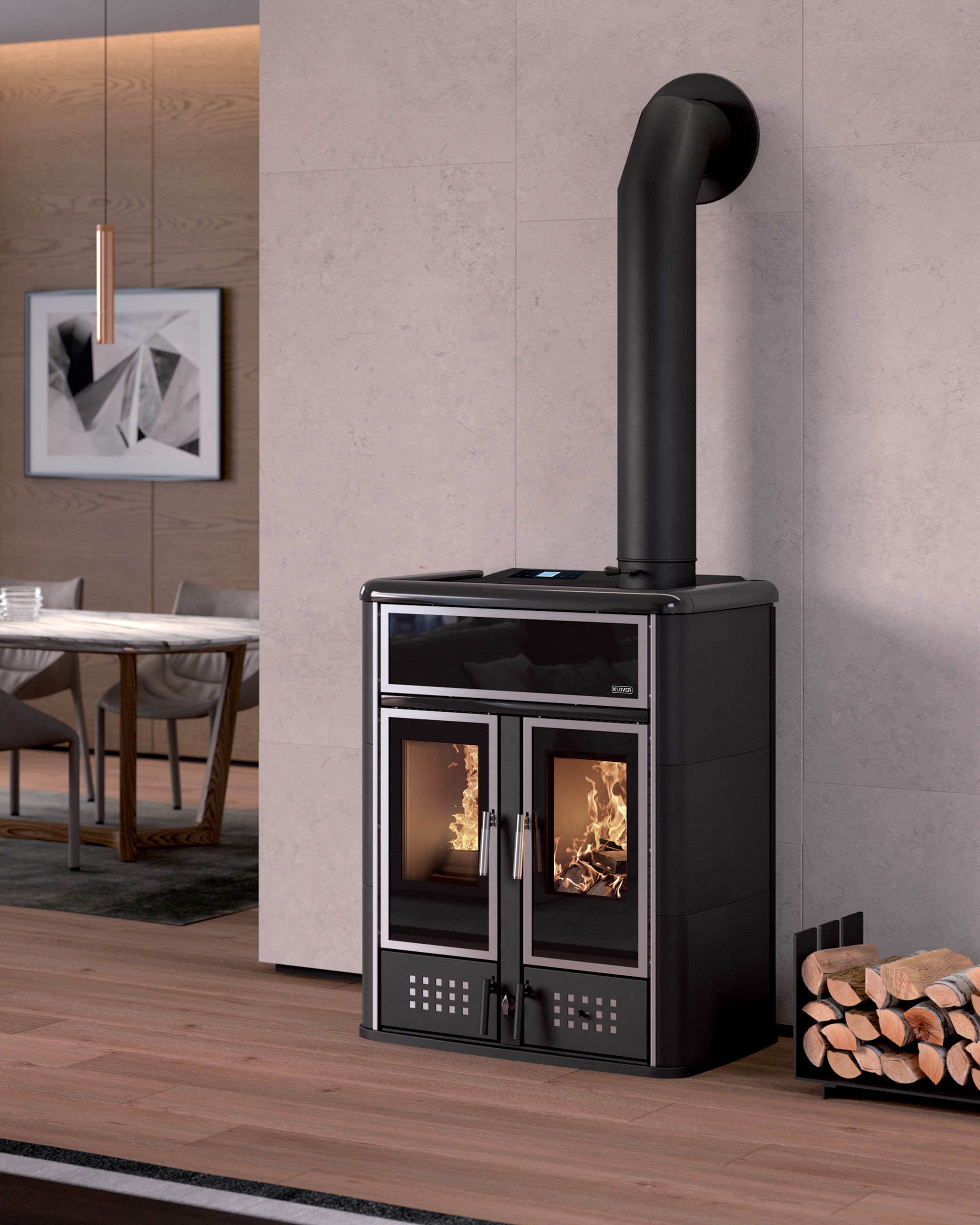 Klover Kombiofen Dual wassergeführt